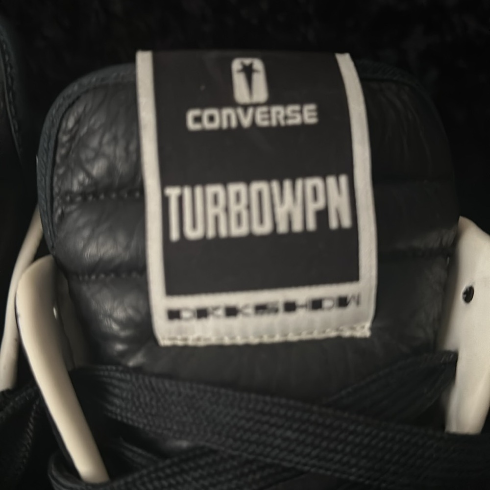 CONVERSE TURBOWPN RICK OWENS DRKSHDW SIZE 10 NEW WITHOUT TAGS.